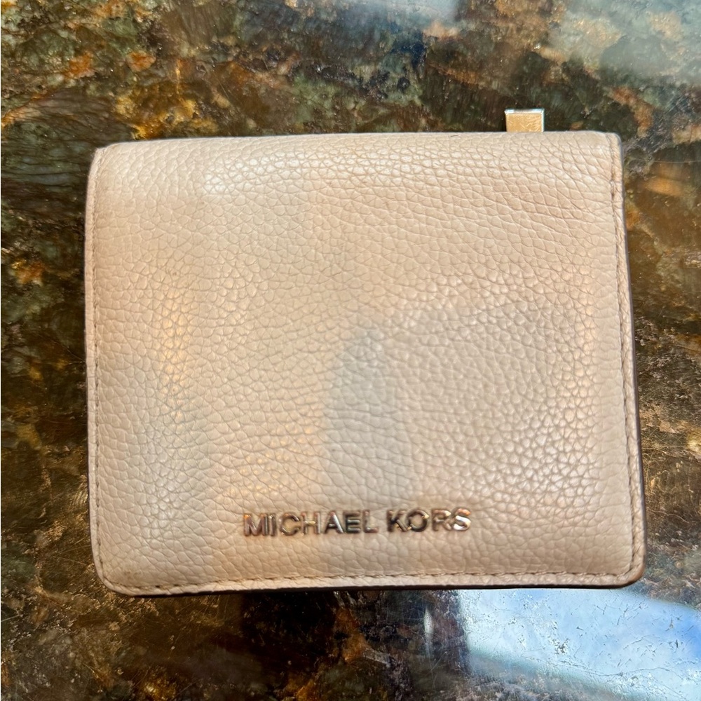 Michael Kors Beige Leather Wallet